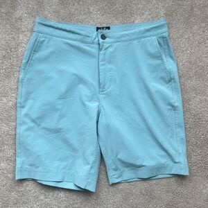 Faherty All Day Shorts Mens 32 Seafoam Green Chino Tech Board Performance Preppy